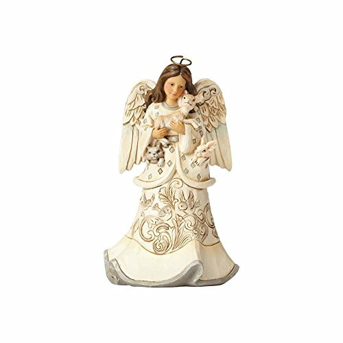 Enesco Jim Shore Heartwood Creek White Woodland Angel and Fawn 6 Figurine Enesco Jim Shore Heartwood Creek White Woodland Angel and Fawn 6 Figurine