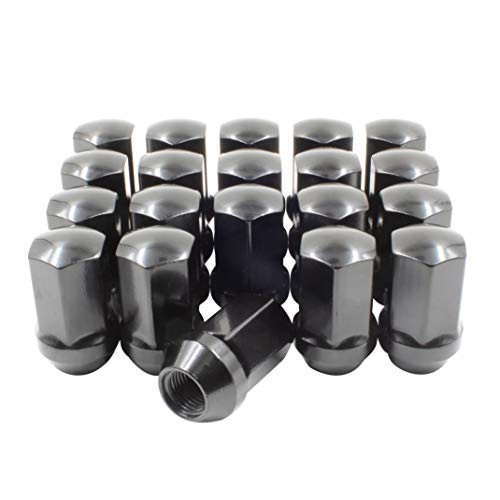Set of 20 PC 9-16-18 Lug Nuts for Chrysler Dodge Mitsubishi RAM 6036433AA 611-204 Wheel Lug Nut Black
