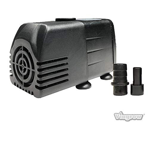 Viagrow VHL-800F Viagrow Hydroponic Fountain  Pond Aquarium 211 GPH Submersible Water Pump pond-water-pumps 264 GPH Black 1