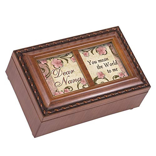 Cottage Garden Nana You Mean The World to Me Woodgrain Petite Traditional Music Box Plays The Dance