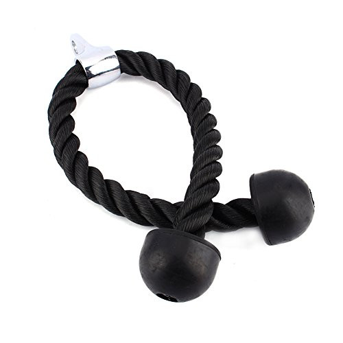 Yosoo Tricep Rope V-Shape Press Down Bar Push Pull Down Cord Press Multi Gym Bodybuilding Handle Cable Attachment