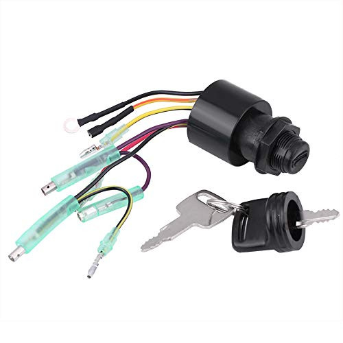 Aramox Boat Ignition Key Switch Assembly for Mercury Outboard Remote Control Box 87-17009A5