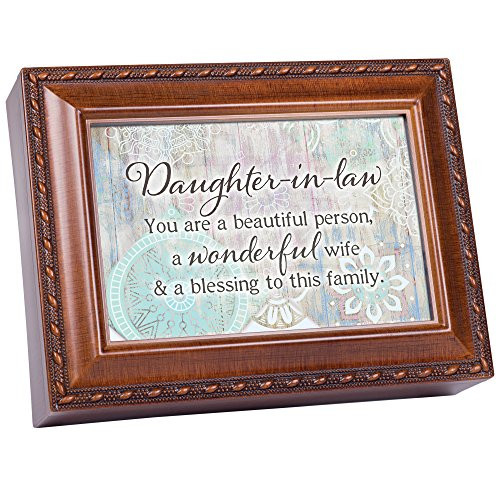 Cottage Garden Daughter in Law Beautiful Person Woodgrain Rope Trim Jewelry Music Box Plays Wonderful World Cottage Garden Daughter in Law Beautiful Person Woodgrain Rope Trim Jewelry Music Box Plays Wonderful World