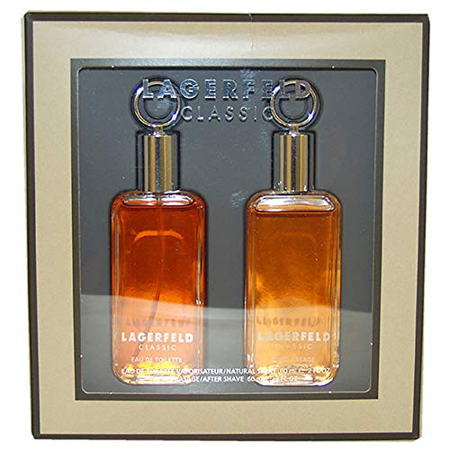 LAGERFELD by Karl Lagerfeld SET-EDT SPRAY 2 OZ   AFTERSHAVE 2 OZ for MEN
