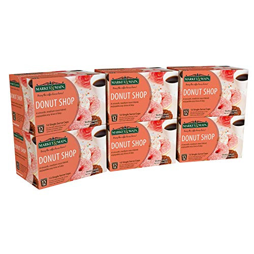 Market   Main OneCup  Donut Shop  Compatible with Keurig K-cup Brewers  72 Count 6 Boxes of 12 Pods