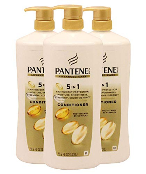 Pantene Pro-V Advanced Care Conditioner 5 in 1 Moisture  Pump Bottle For all Hair Types  38-2 Ounces Pack Of 3 Pantene Pro-V Advanced Care Conditioner 5 in 1 Moisture  Pump Bottle For all Hair Types  38-2 Ounces Pack Of 3