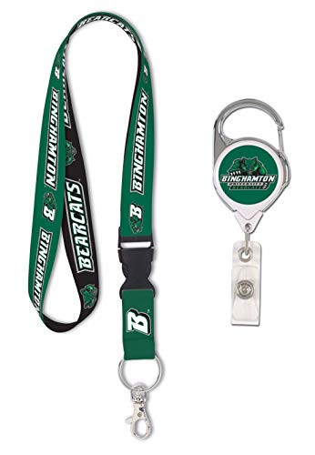Bundle 2 Items  Binghamton University Bearcats 1 Premium Lanyard and 1 Badge Reel