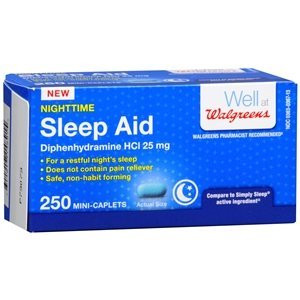Walgreens Nighttime Sleep Aid Mini-Caplets 250 ea