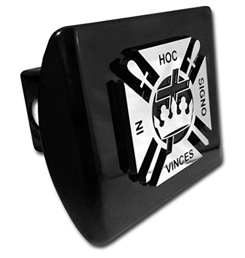 Elektroplate Knights Templar Cross and Crown Black All Metal Hitch Cover Elektroplate Knights Templar Cross and Crown Black All Metal Hitch Cover