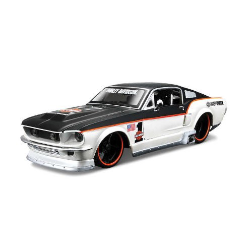 Tobar 1 24 Scale 1967 Ford Mustang Gt with Harley Davidson Branding Vehicle