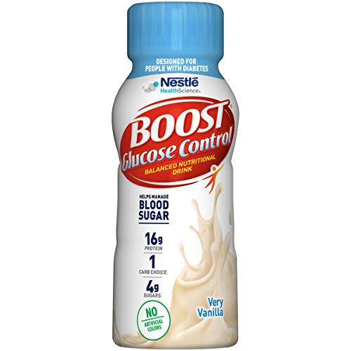 Boost Glucose Control Nutritional Drink  Vanilla Delight  8 fl oz Bottle  Pack of 24