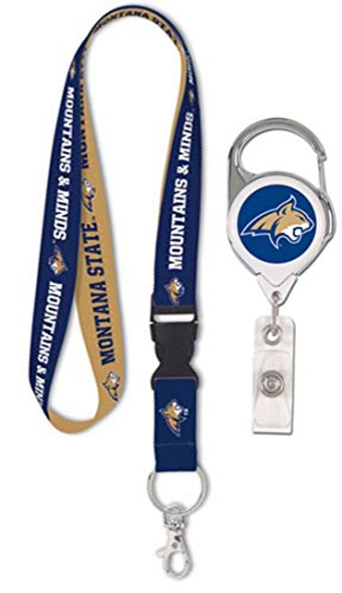 WinCraft Bundle 2 Items Montana State University Bobcats 1 Premium Lanyard and 1 Badge Reel WinCraft Bundle 2 Items Montana State University Bobcats 1 Premium Lanyard and 1 Badge Reel