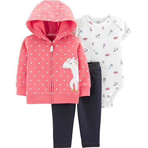 Carter s 3-Piece Unicorn Little Jacket Set 6 Months Pink