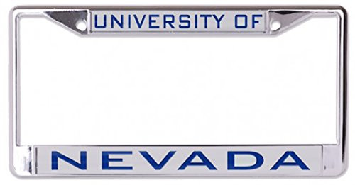University of Nevada Premium License Plate Frame  Metal with Silver Acrylic Inlay