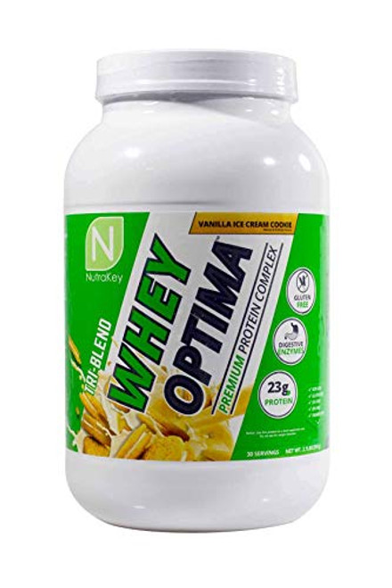 NutraKey Whey Optima Protein Powder Vanilla Ice Cream Cookie 2-1 Pound NutraKey Whey Optima Protein Powder Vanilla Ice Cream Cookie 2-1 Pound