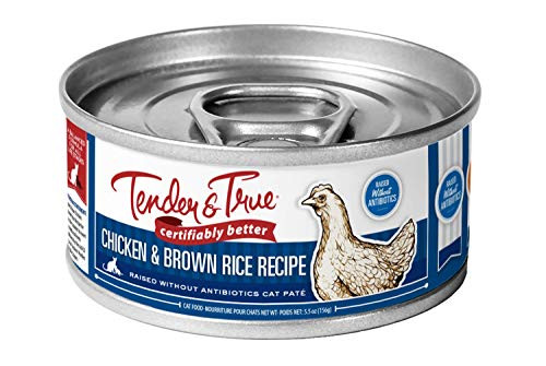 Tender   True Antibiotic-Free Chicken   Brown Rice Recipe Canned Cat Food  5-5 oz  Case of 24