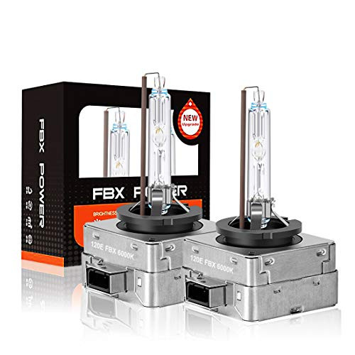 FBX Car D1S HID 6000K White Xenon 66140 Replacement Headlight Bulbs 12V 35W Headlight Lamps  2 packed D1S  6000K