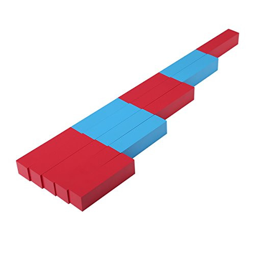 LEADER JOY Montessori Math Materials Numerical Rods 5Steps for Preschool Early Learning Tool 