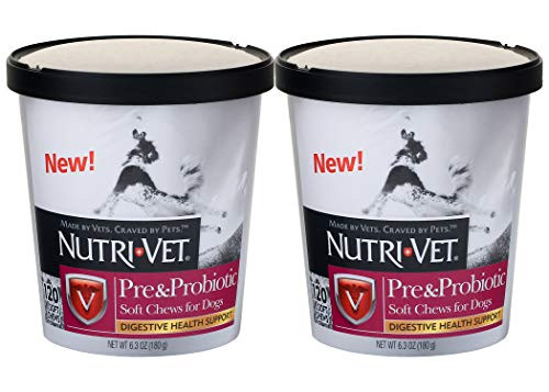 Nutri-Vet Pre and Probiotic Soft Chew  120 Count Pack of 2