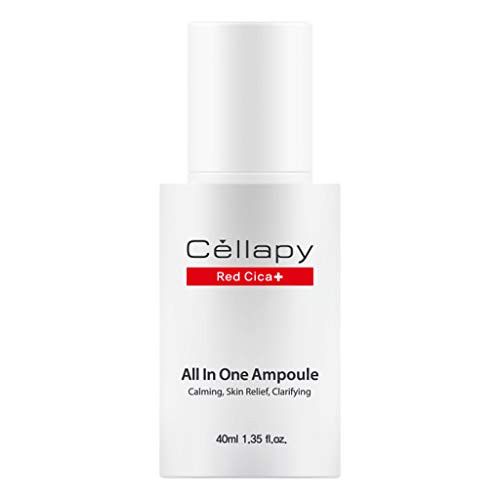 CELLAPY Red Cica All in One Ampoule 1-35 fl-oz- 40ml   Sebum Control  Moisturizing   Nourishing Gel Ampoule for Sensitive Oily Skin   Pore Tightening  Redness Relief  Calming Care