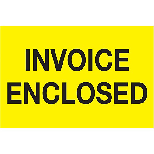 Invoice Enclosed  Labels-Stickers  2  x 3   Fluorescent Yellow  500 Labels Per Roll 1 Roll