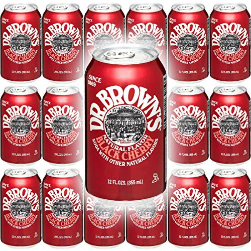 Dr- Browns Soda Black Cherry 12 oz can Pack of 18 Total 216 Oz Dr- Browns Soda Black Cherry 12 oz can Pack of 18 Total 216 Oz