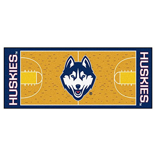 FANMATS NCAA University of Connecticut Huskies Nylon Face Basketball Court Runner