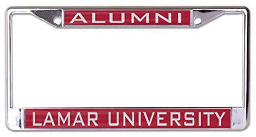 WinCraft Lamar University Alumni Premium License Plate Frame  Chrome with Hand Inlaid Acrylic WinCraft Lamar University Alumni Premium License Plate Frame  Chrome with Hand Inlaid Acrylic