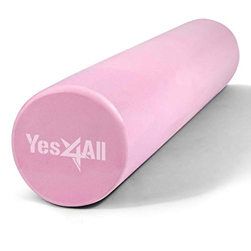 Yes4All 36 Inch EVA Foam Roller-Back Roller  High Density Foam Rollers  Foam Roller for Physical Therapy   Exercise Pink