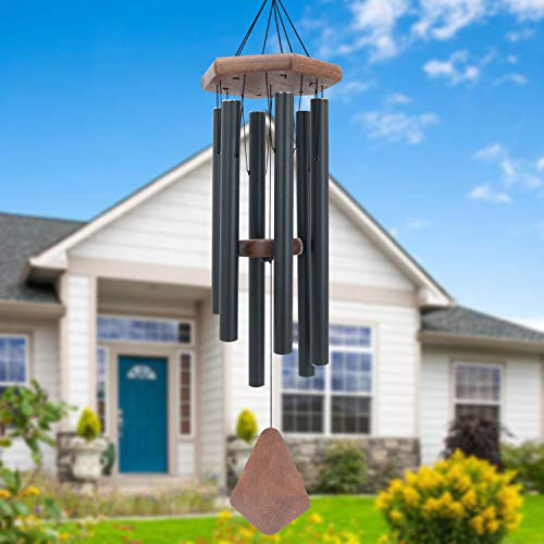 sinfinate Wind Chimes Outdoor Large Deep Tone 30 Inches Wind Chimes Outdoor Sympathy Gifts Memorial Wind Chimes for Patio Garden Yard Decoration Black Wind Chime sinfinate Wind Chimes Outdoor Large Deep Tone 30 Inches Wind Chimes Outdoor Sympathy Gifts Memorial Wind Chimes for Patio Garden Yard Decoration Black Wind Chime
