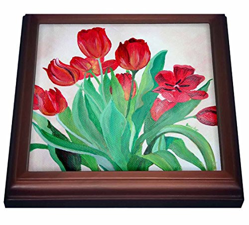 3dRose Bunch of Red Tulips-Flowers Bunch of Tulips Bouquet of Flowers Bouquet of Tulips Trivet with Ceramic Tile 8 by 8 Brown 3dRose Bunch of Red Tulips-Flowers Bunch of Tulips Bouquet of Flowers Bouquet of Tulips Trivet with Ceramic Tile 8 by 8 Brown