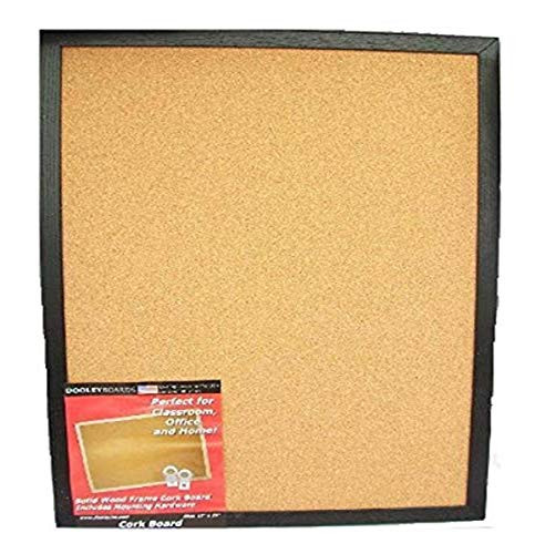 Dooley Boards Black Framed Cork Board  22-5 x 34-5 Inches  Black 2436COBL