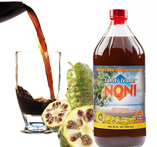 Tahiti Trader Original High Potency Noni 32 oz 1 Pack - Pure Noni Juice - Noni Tahiti Juice - Juice Noni - Tahiti Juice - Noni Fruit Juice - Noni  Blueberry and Raspberry Juice Blend