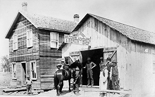 Blacksmith Shop C1895 Nthe Pepper And Hinze Wagon Blacksmith And Repair Shop In Le Sueur County Minnesota Photograph C1895 Poster Print by 18 x 24