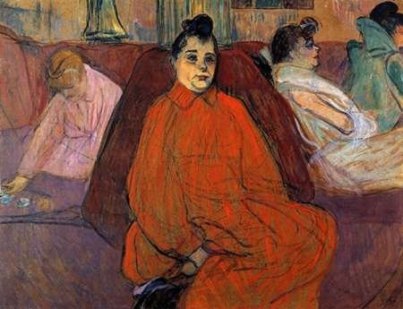 in The Salon The Sofa Poster Print by Henri Toulouse-Lautrec 18 x 24