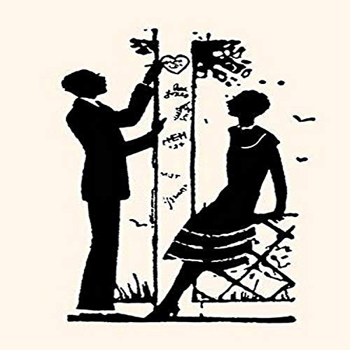 Suitor pulls a heart from a trellis Poster Print by Maxfield Parrish 18 x 24