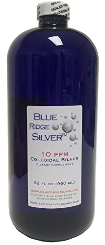 Blue Ridge Silver 10 ppm 32 oz Colloidal Silver Natural Immune Support Health Supplement