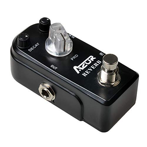AZOR AP312 Digital Reverb Guitar Effect Pedal Plate Reverb Hall and Church Space Guitar Effect with True Bypass Aluminum Alloy