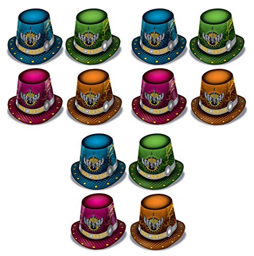 Beistle 88171-25 Rock The New Year Hi-Hats, One size Assorted Colors