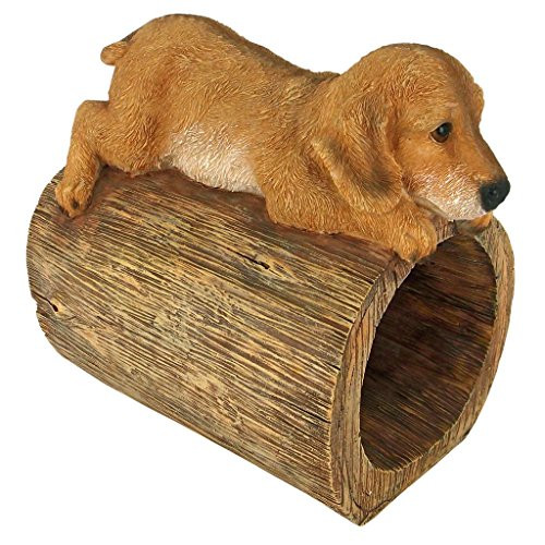 Design Toscano QM13067 Golden Retriever Puppy Dog Gutter Guardian Downspout Statue  Full Color