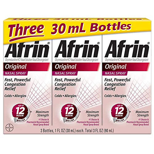 Afrin 12 Hour Decongestant Nasal Spray  Original  1-Ounce 6 Packs