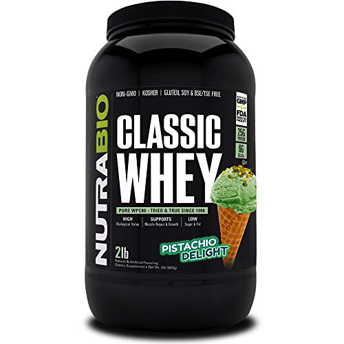 NutraBio Classic Whey Chocolate - Pistachio Delight 2 Pound