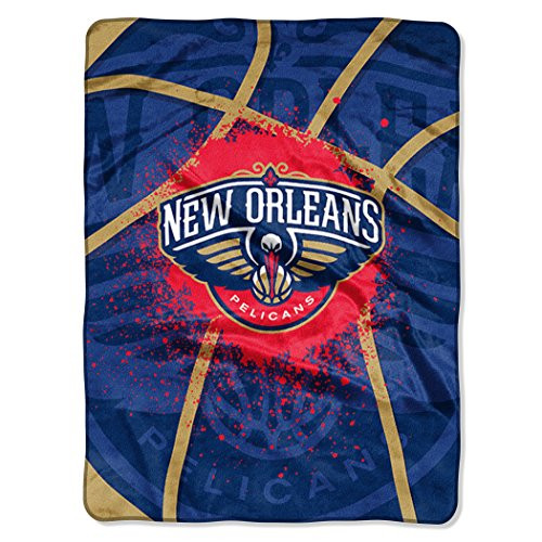 The Northwest Company Officially Licensed NBA New Orleans Pelicans Shadow Play Plush Raschel Throw Blanket, 60" x 80"