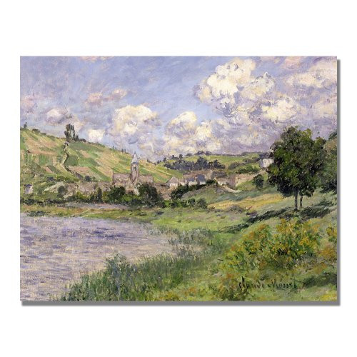 Trademark Fine Art Landscape, Vetheuil, 1879 by Claude Monet, 24x32-Inch Canvas Wall Art