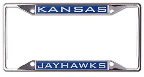 Wincraft Kansas Jayhawks Premium License Plate Frame  Chrome Plated