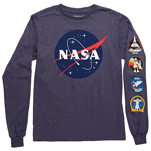 Fifth Sun NASA Logo Adult Long Sleeved T-Shirt - Navy Large