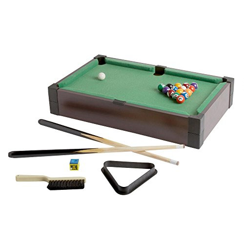 PMT Mini Billiards Tabletop Pool Table Game Set Portable, 20-Inch x 12-Inch