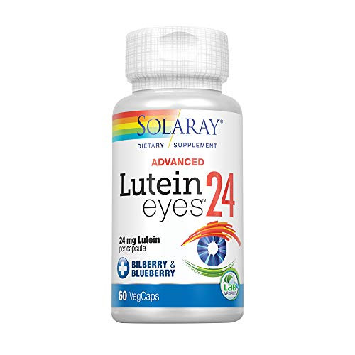 Solaray Advanced Lutein Eyes  24mg   Eye   Macular Health Support Supplement w-Naturally Occurring Lutein   60 CT