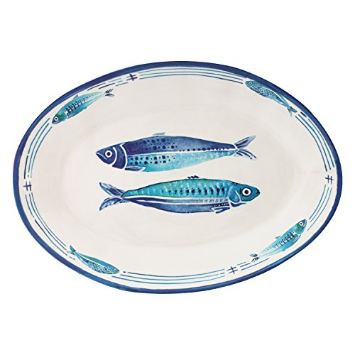 Le Cadeaux Santorini Melamine 16" Oval Platter