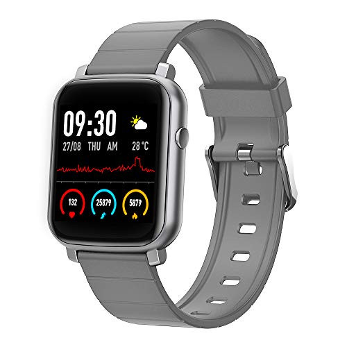 Fitness Tracker with Heart Rate Monitor Blood Pressure Monitoring Activity Tracker with Full Touch Screen IP68 Waterproof Pedometer Smart Watch with Sleep Monitor Stop Watch for Women and Men Silver Fitness Tracker with Heart Rate Monitor Blood Pressure Monitoring Activity Tracker with Full Touch Screen IP68 Waterproof Pedometer Smart Watch with Sleep Monitor Stop Watch for Women and Men Silver